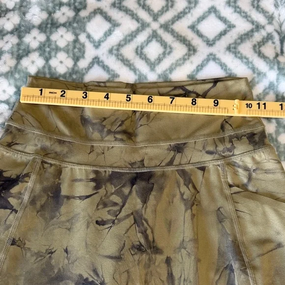 Alphalete Alphalux Pocket Leggings Tie Dye Cactus Green Brown Small - Picture 4 of 6